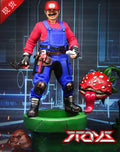 D7TOYS 1/6 Plumber Mario Super Mario Mario with Piranha Deluxe Set Action Figure