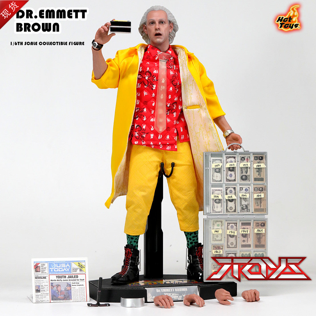 HOTTOYS 1/6 mms380 Back to the Future 2 Dr. Brown 1.0 Regular Edition c Action Figure