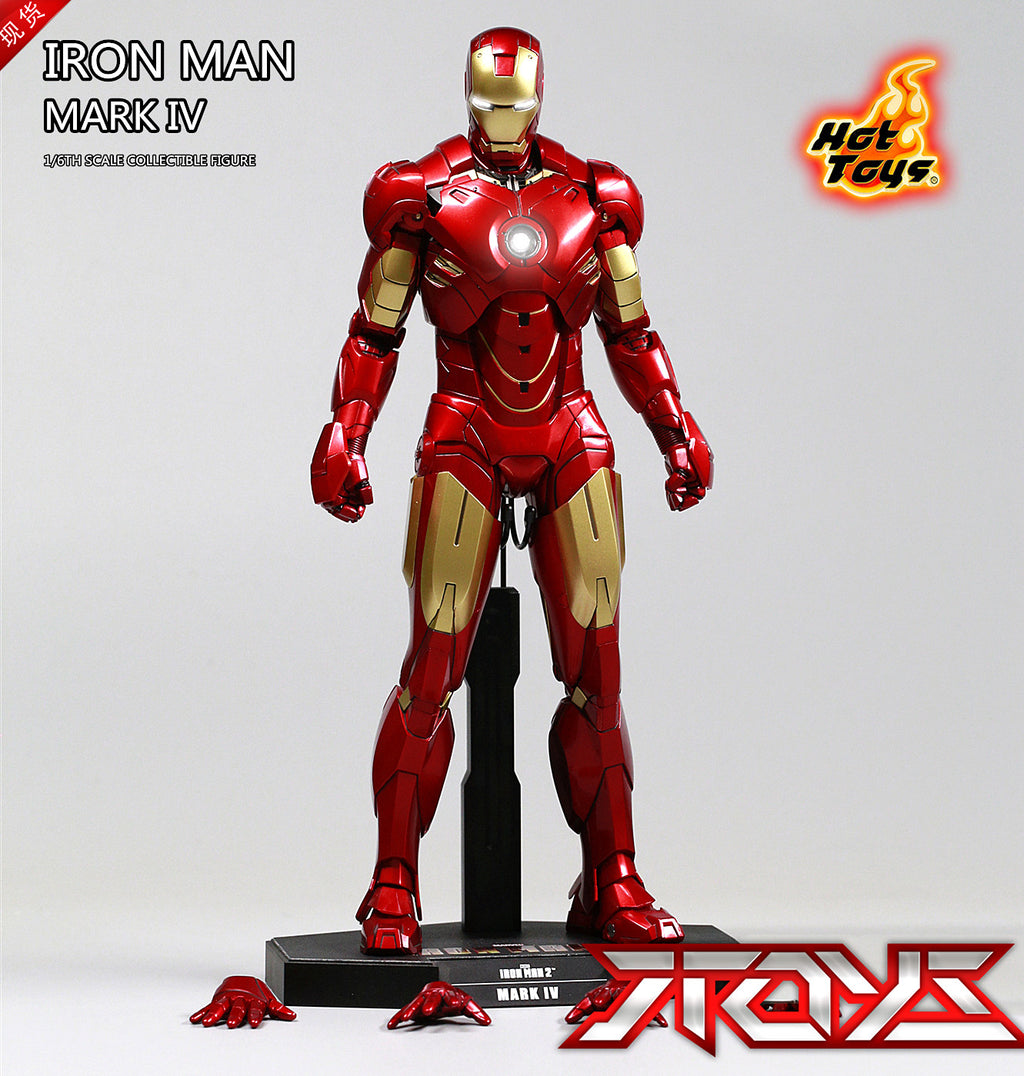 HOTTOYS HT Iron Man MK4 Metallic 1/6 Plastic Disney Limited MMS338 Action Figure