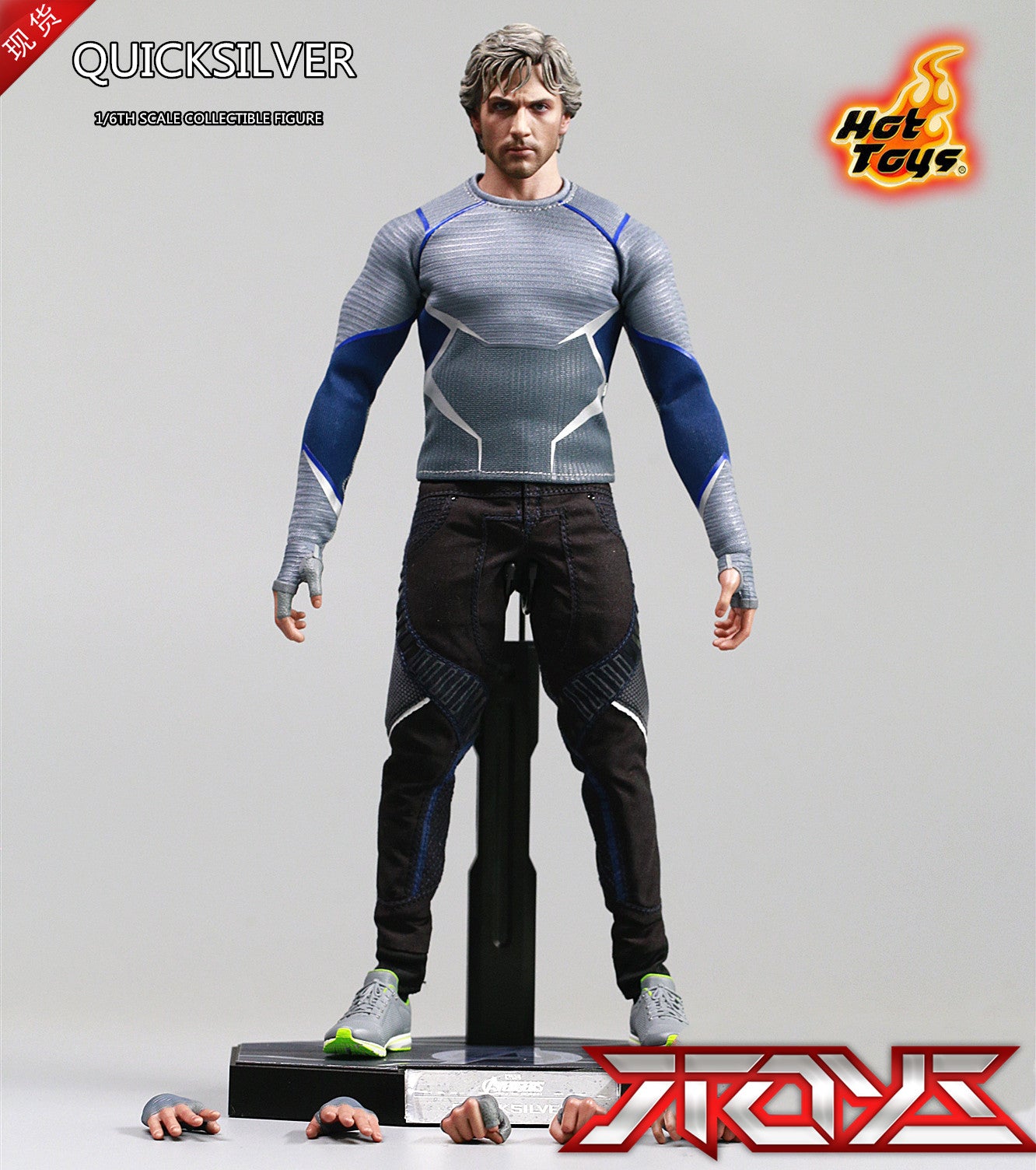 HOTTOYS HT MMS302 Avengers 2 Quicksilver 1/6 Action Figure Soldier Movie Action Figure