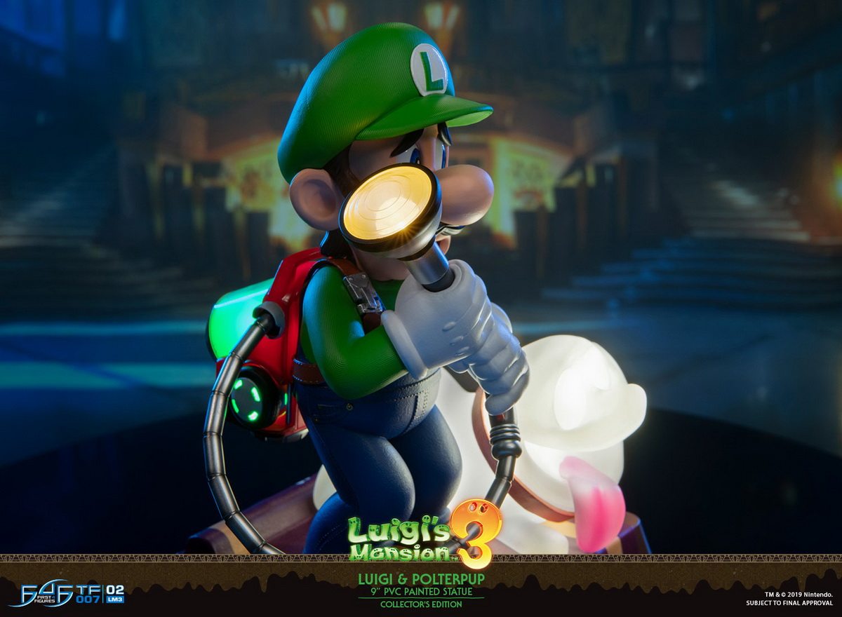 First 4 Figures 9-inch Luigi and Ghost Dogs, Haunted House 3, Luigi's Mansion 3 Figures, LM03CO