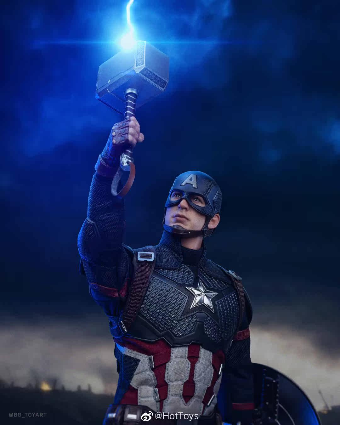 HOTTOYS HT 1/6 Avengers: Endgame Captain America 7.0 Articulated Soldier Figure MMS536
