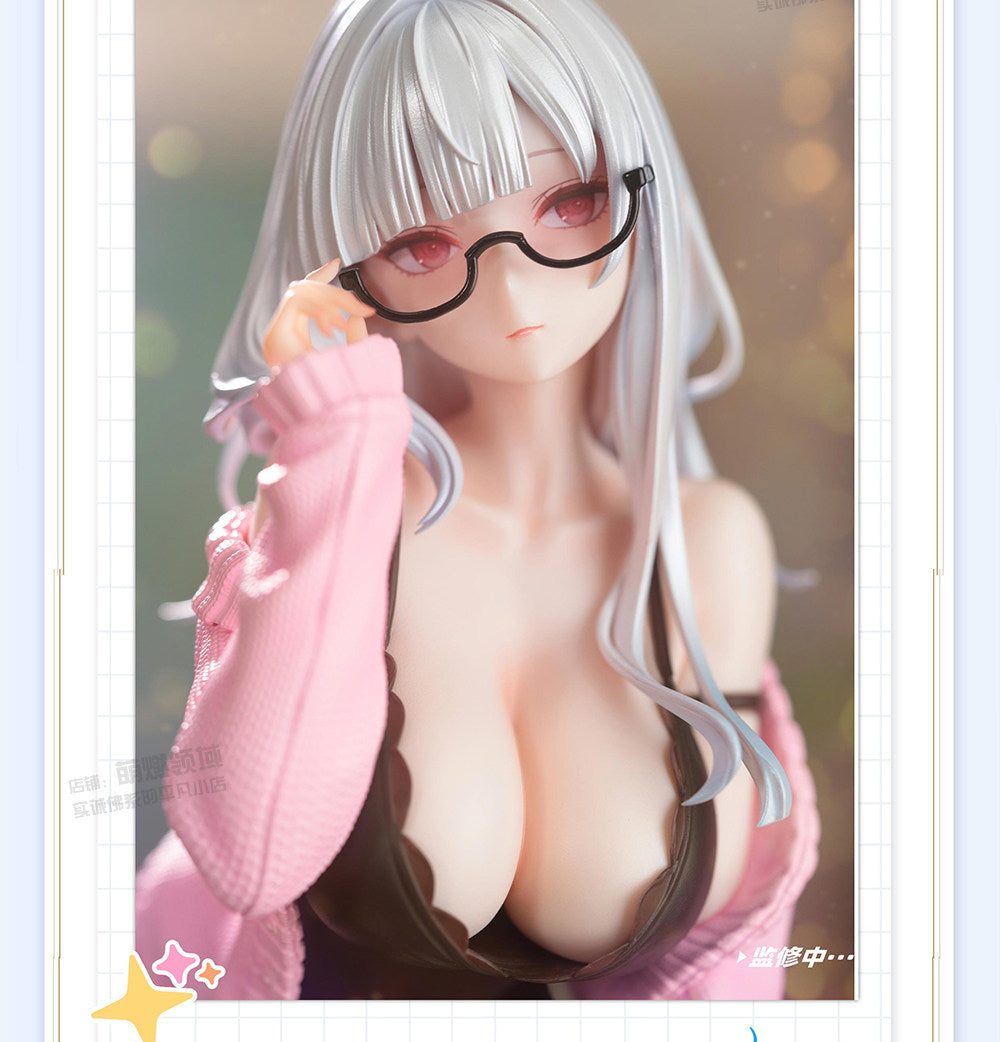 Pre-order Hapitopi — 1/6 Scale Figure: Female Health Education Teacher (Glasses, Kneeling Pose, Lace Accents)