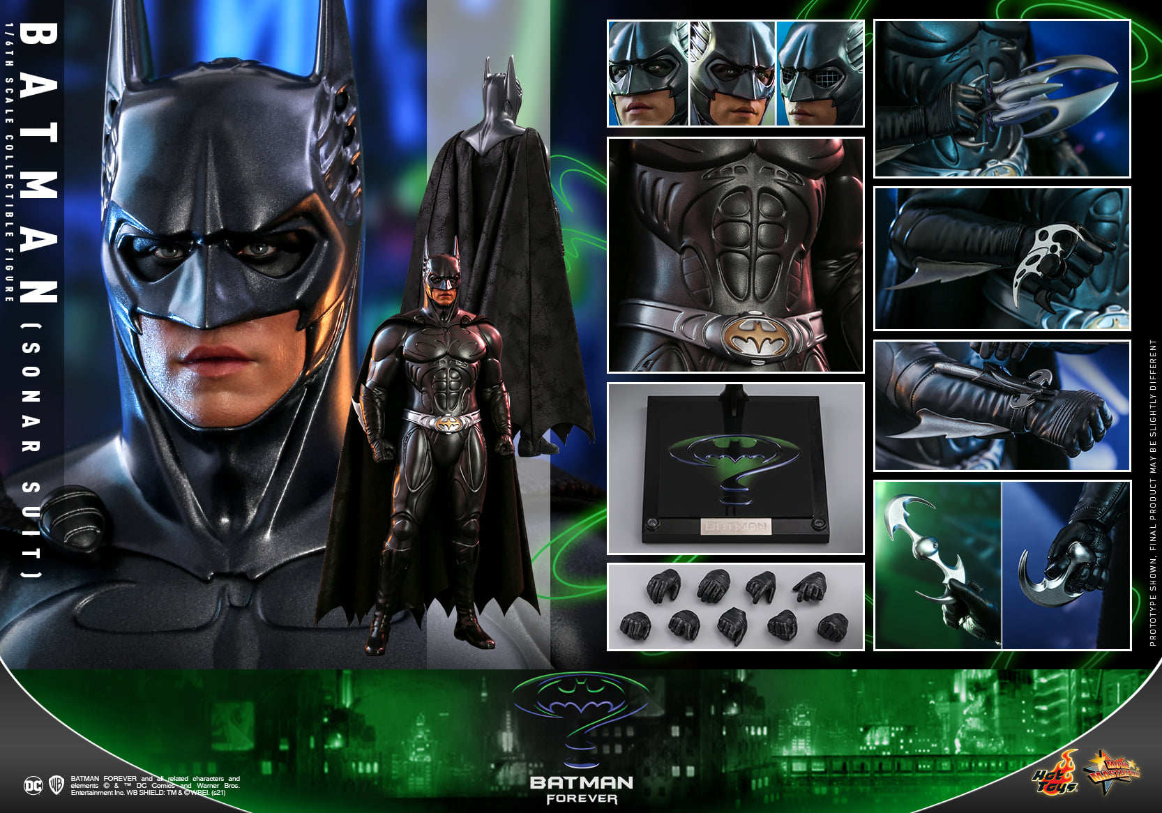 HOTTOYS HT 1/6 Batman Forever Sonar Suit Articulated Figure MMS593