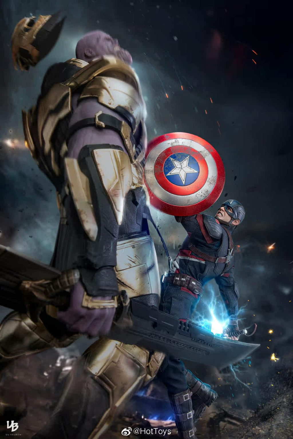HOTTOYS HT 1/6 Avengers: Endgame Captain America 7.0 Articulated Soldier Figure MMS536