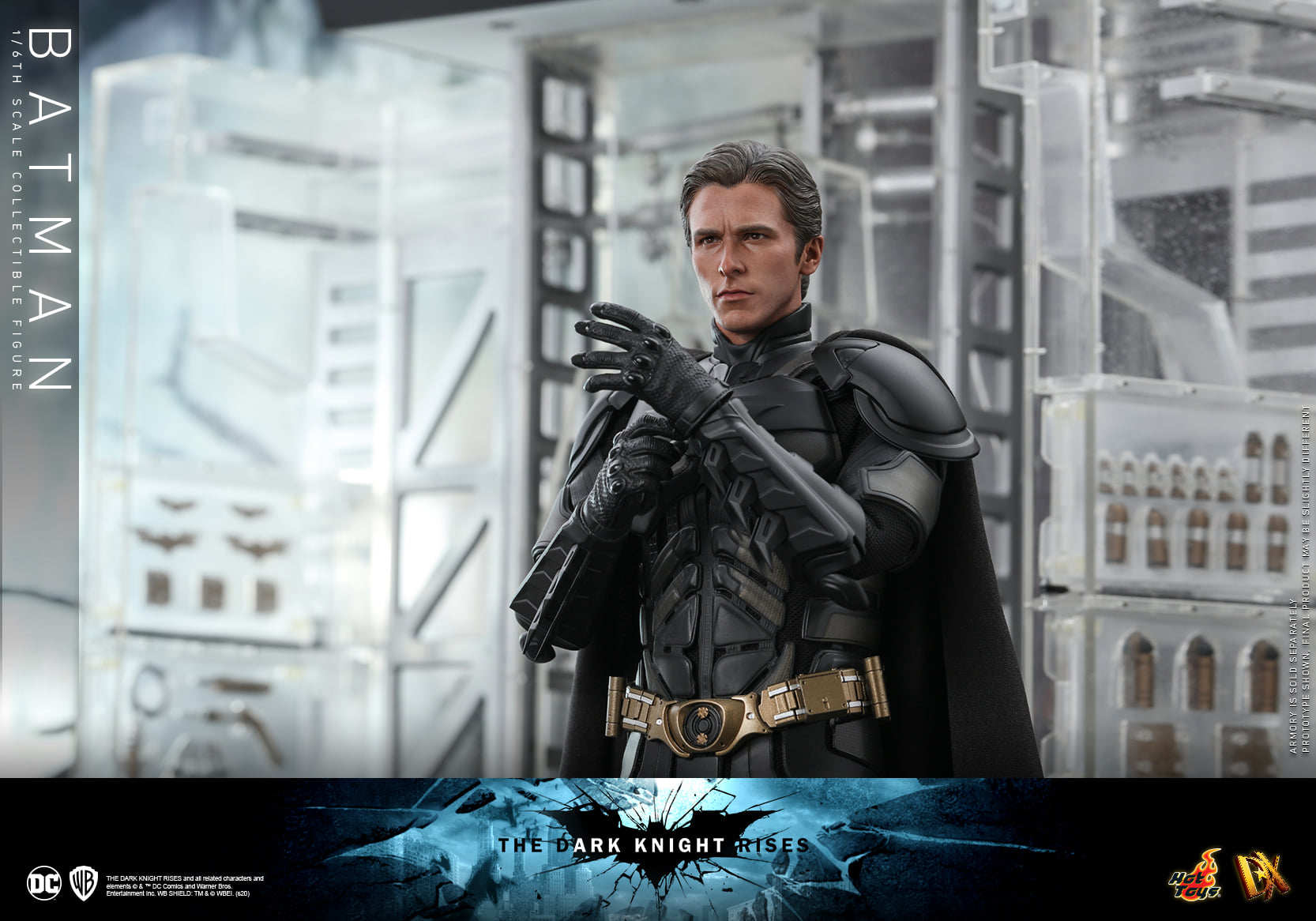 HOTTOYS 1/6 Dark Knight Bale Batman Motorcycle DX19 Action Figure MMS591