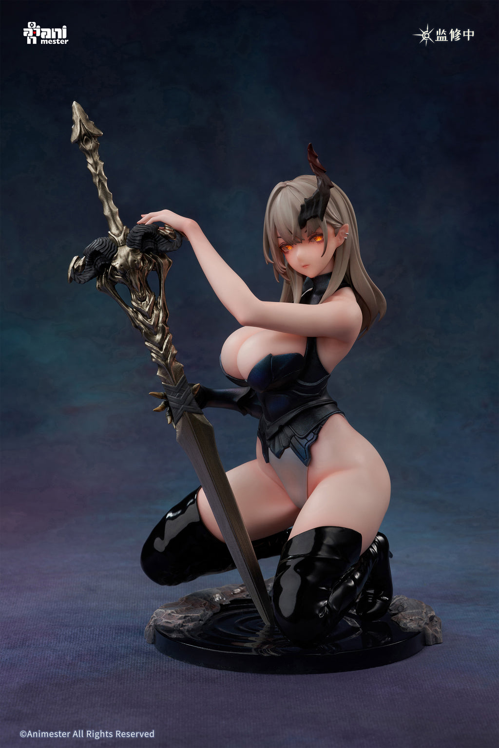 Demon Hunter - Selene: Magnetic-Activated Light-Up Golden Eyes, Soft-Touch Silicone-Coated Figure