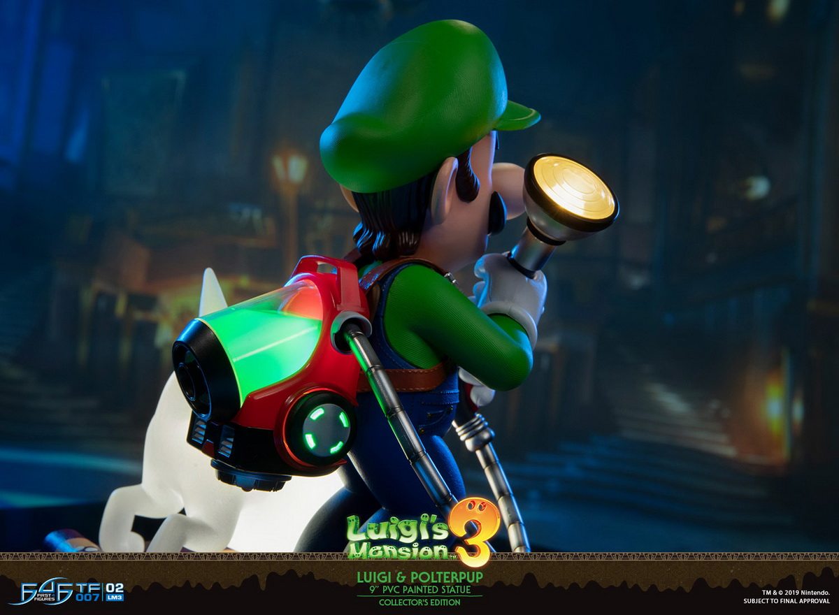 First 4 Figures 9-inch Luigi and Ghost Dogs, Haunted House 3, Luigi's Mansion 3 Figures, LM03CO