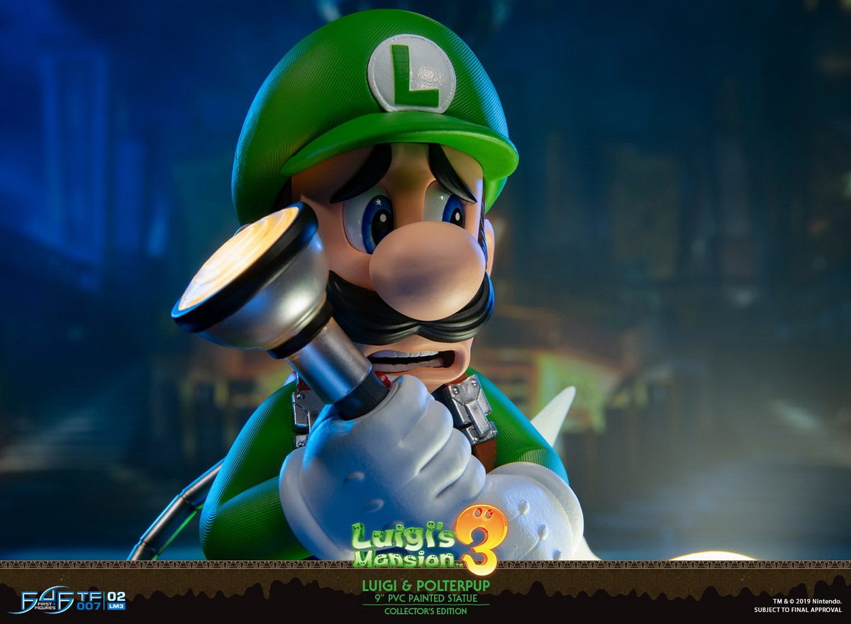 First 4 Figures 9-inch Luigi and Ghost Dogs, Haunted House 3, Luigi's Mansion 3 Figures, LM03CO