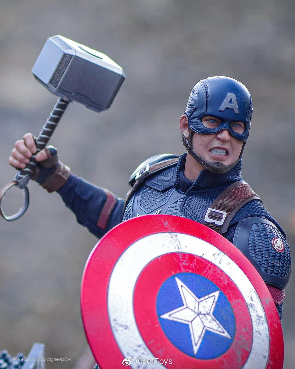 HOTTOYS HT 1/6 Avengers: Endgame Captain America 7.0 Articulated Soldier Figure MMS536