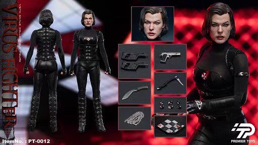 Premier Toys PT-0012 1/6 Scale Resident Evil Virus Female Warrior Alice Action Figure