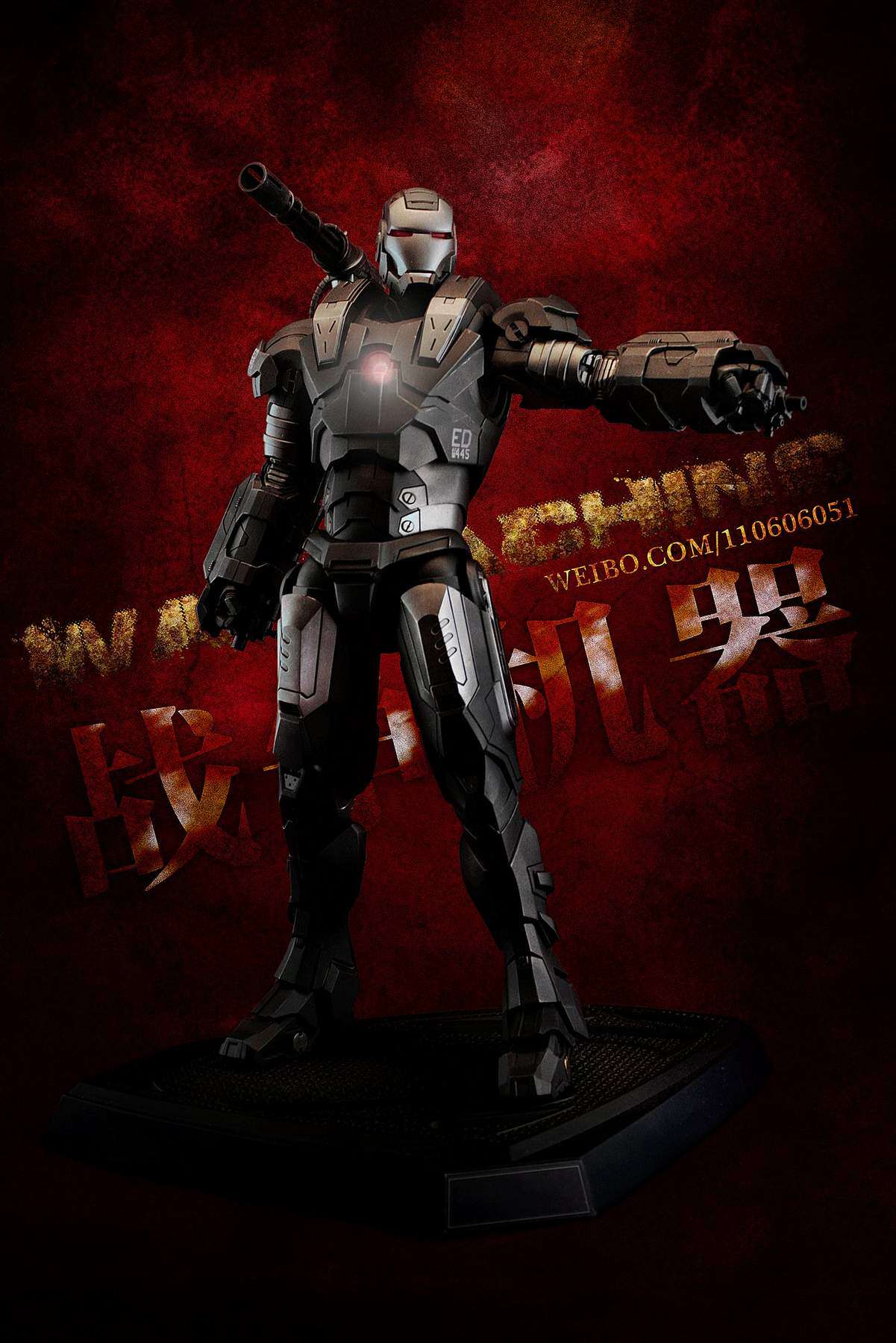 HotToys HT 1/6 Iron Man 2 Plastic War Machine 1.0 MK1 MMS120 Action Figure