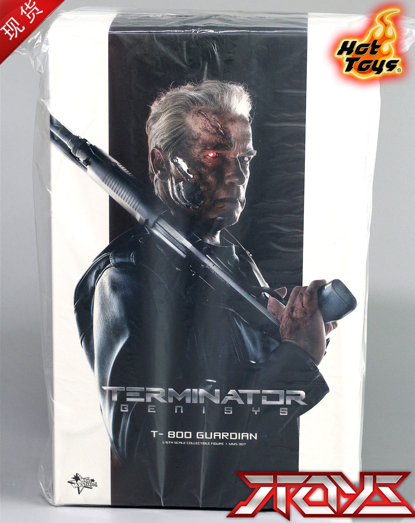HOTTOYS MMS307 Terminator 5 Genesis T800 Elderly Version Arnold Double Headed Sculpture Action Figure