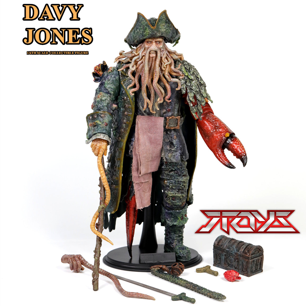 Non-HOTTOYS HT MMS062 Davy Jones Jack Captain Octopus Pirates of the Caribbean Action Figure