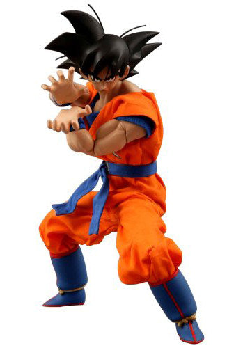 RAH MEDICOM Dragon Ball Z Son Goku Black Hair Martial Arts Uniform 1/6 Action Figure