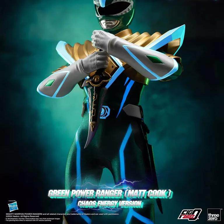 threezero Power Rangers: Enhanced Green Ranger (Matt Cook) — 1/6 Scale Collectible Figure (Glow-in-the-Dark Edition)