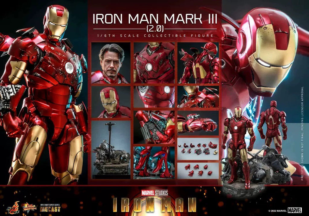 HotToys 1/6 MMS664-D48 Iron Man Mark3 MK3 Battle Damaged VIP Version Action Figure