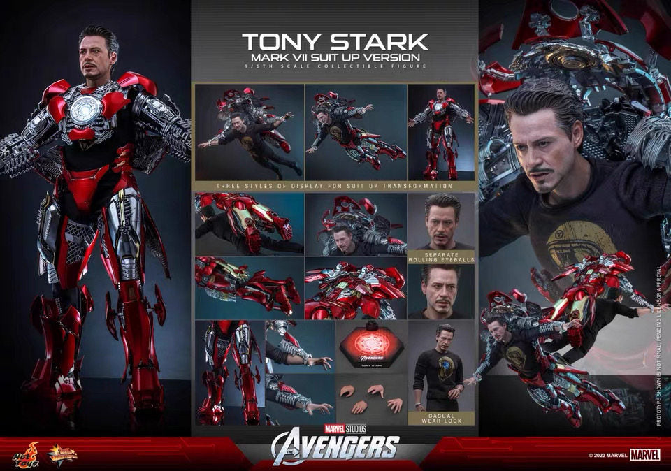HT 1/6 MMS718 Iron Man Tony Stark MK7 Open Armor Action Figure