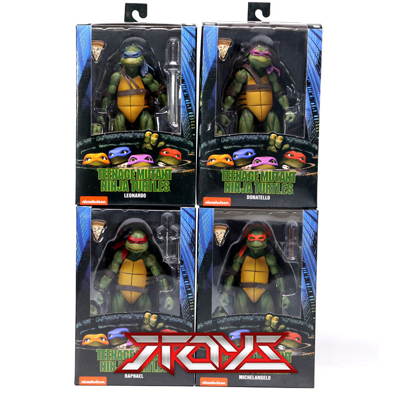 Set of four NECA Teenage Mutant Ninja Turtles SDCC venue limited 1990 movie version movable figure