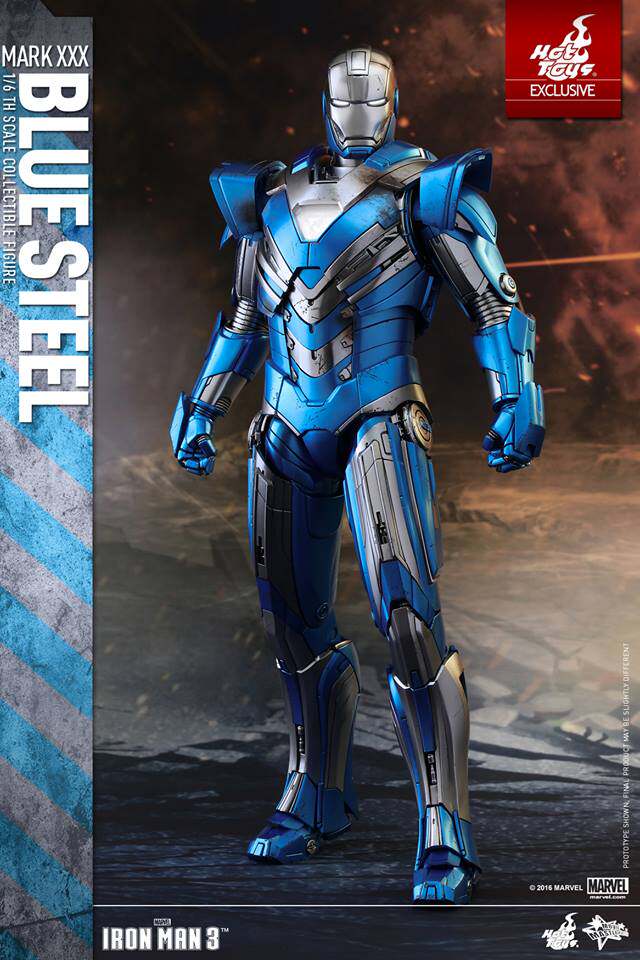 HotToys HT Iron Man 3 MK30 Blue Steel Limited Edition MMS391 Action Figure