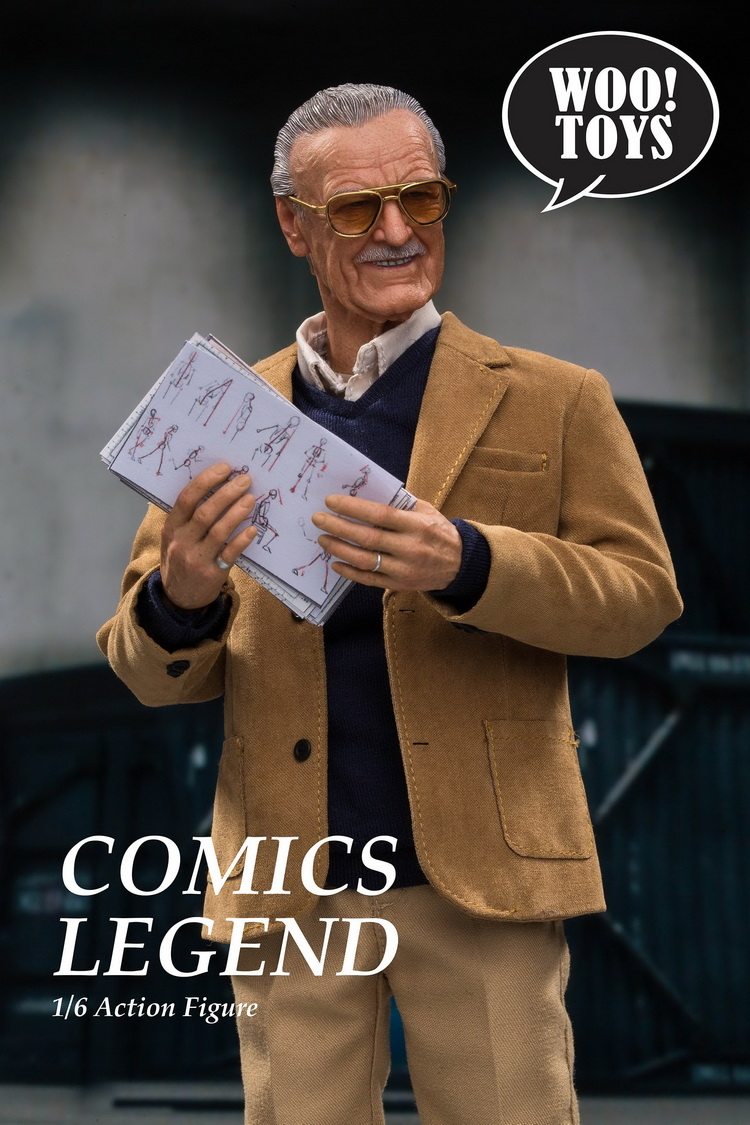 woo toys WO-001 1/6 soldier father of Marvel Stan Lee legendary character movable figure