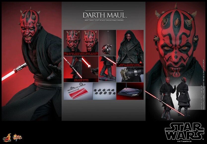 HOTTOYS MMS748 1/6 Star Wars Episode 1 The Phantom Menace Darth Maul Regular Edition Action Figure