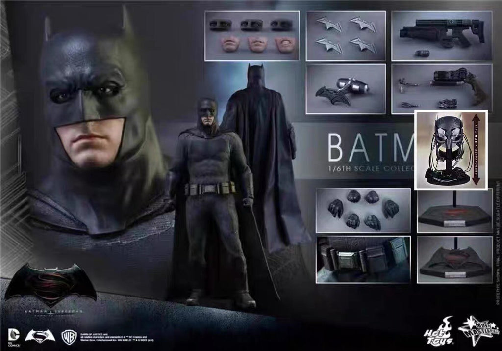 HotToys 1/6 MMS342 Batman v Superman Light Armor Blue Label Regular Version with Technology Helmet Action Figure
