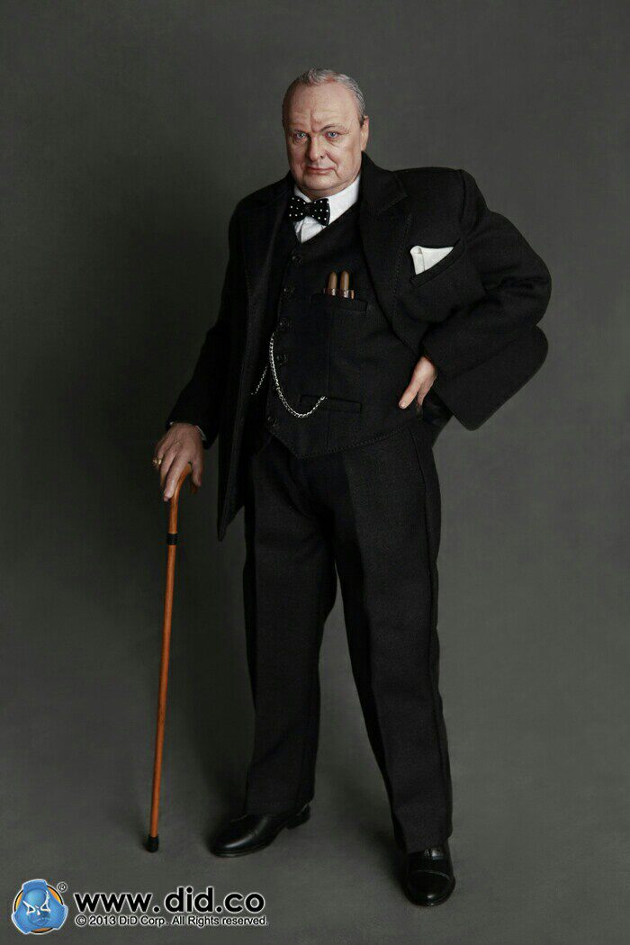 1:6 soldier DID K80090 World War II British Prime Minister Winston Churchill double-headed  action figures
