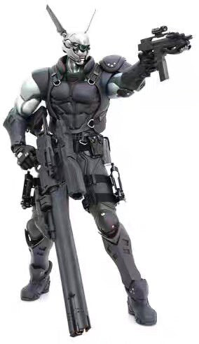 Hot toys 1/6 MMS52 Appleseed War Alpha Rabbit Head 1.0 Action Figure