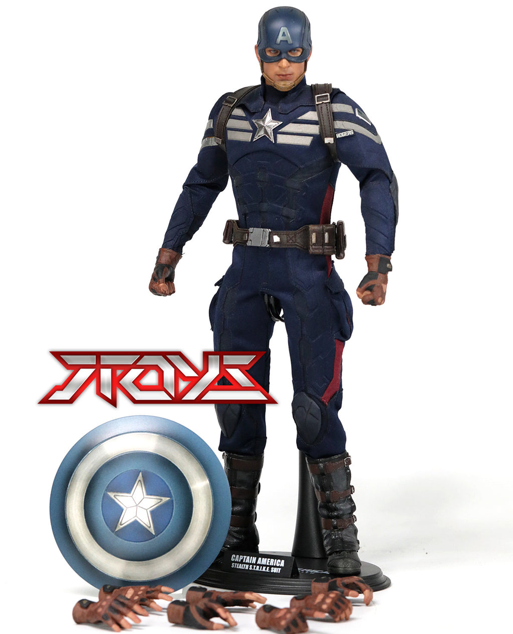 Hot Toys HT 1/6 MMS243 Captain America 2 Captain America Large Set Stealth Suit Casual Outfit Set Articulated Figure