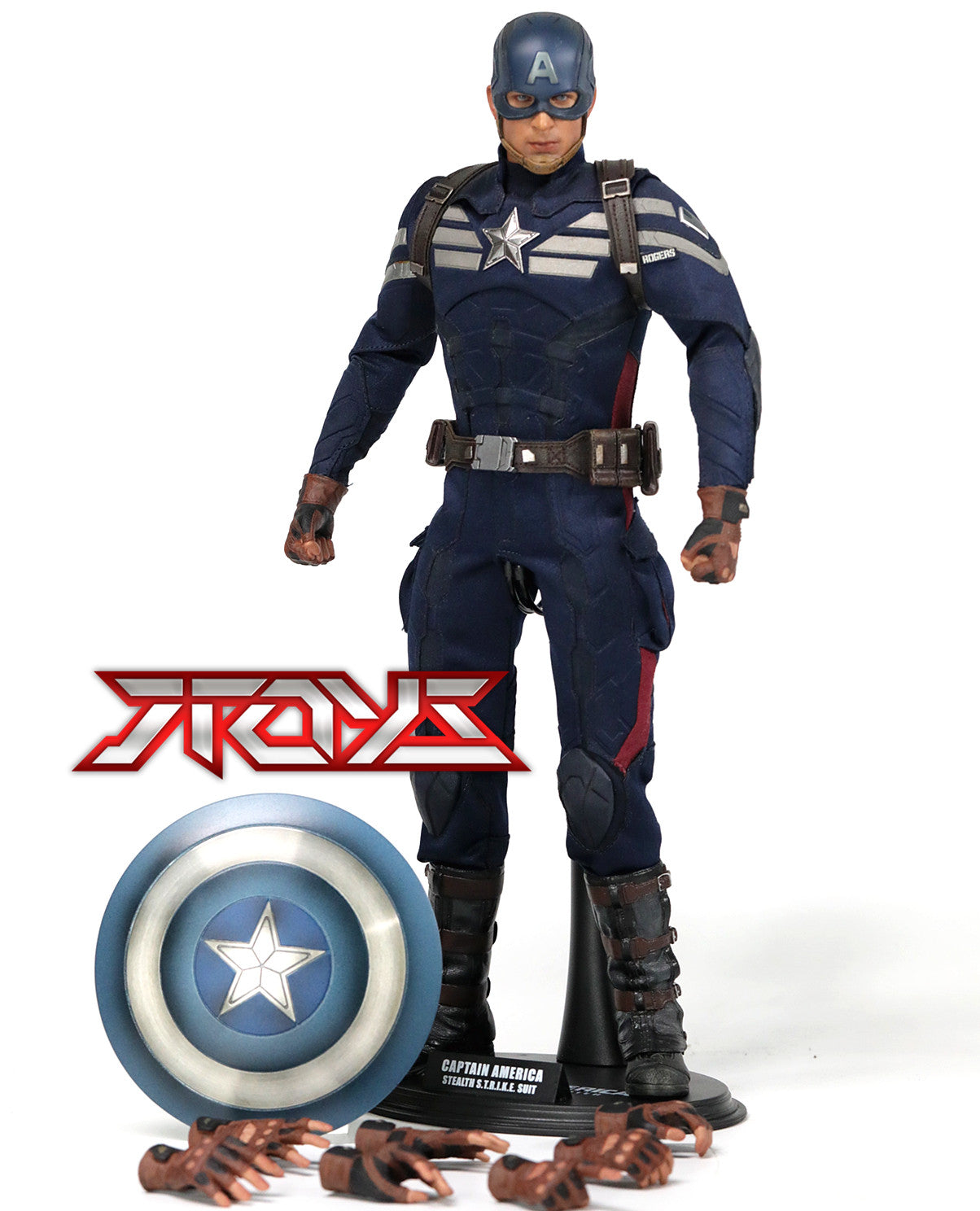 Hot Toys HT 1/6 MMS243 Captain America 2 Captain America Large Set Stealth Suit Casual Outfit Set Articulated Figure