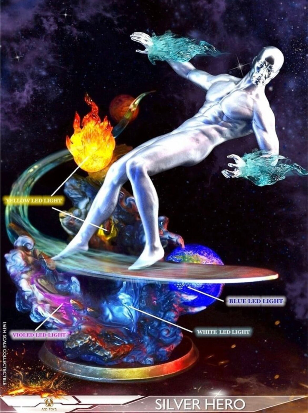 ADD TOYS AD05 Silver Surfer (Silver Hero) 1/6 Scale Action Figure