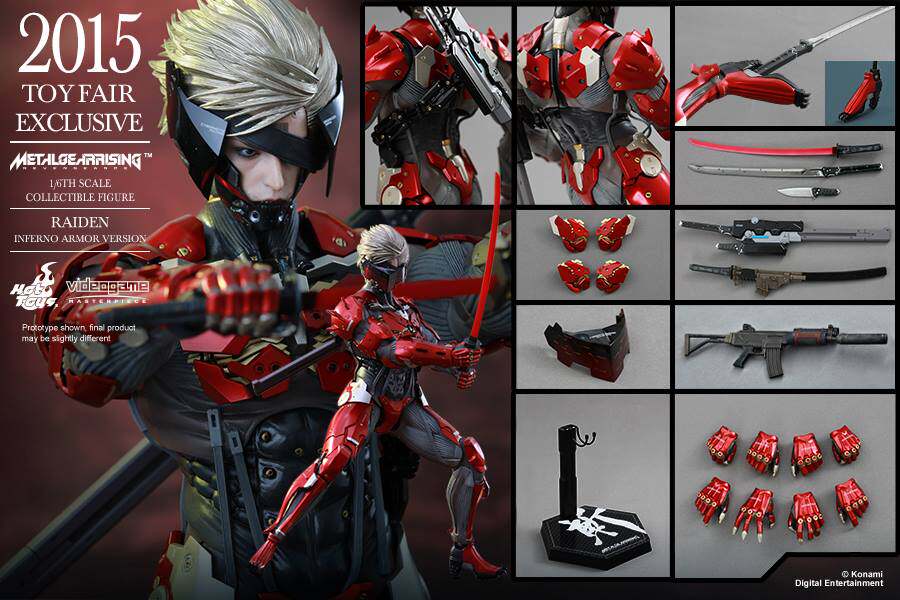 HT hottoys Metal Gear Rising Revengeance Red Hellfire Thunder Limited VGM19 Action Figure