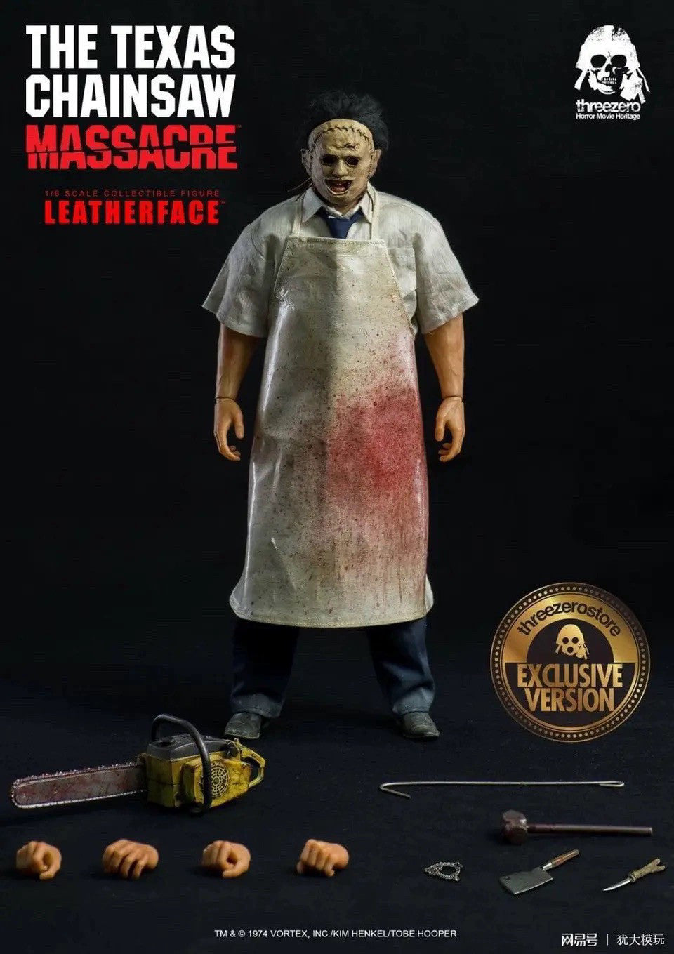 THREEZERO 3Z0042 1/6 Texas Chainsaw Massacre 1974 Edition Leatherface Deluxe Edition Action Figure