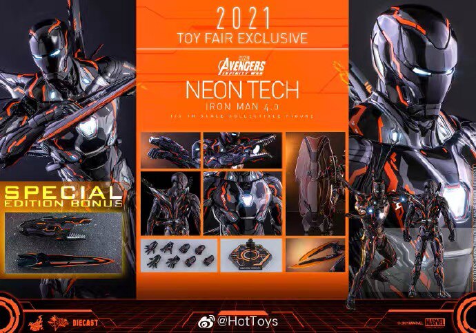 HT MMS597 Lightspeed Orange MK50 4.0 Iron Man Venue Deluxe Limited Edition Action Figure