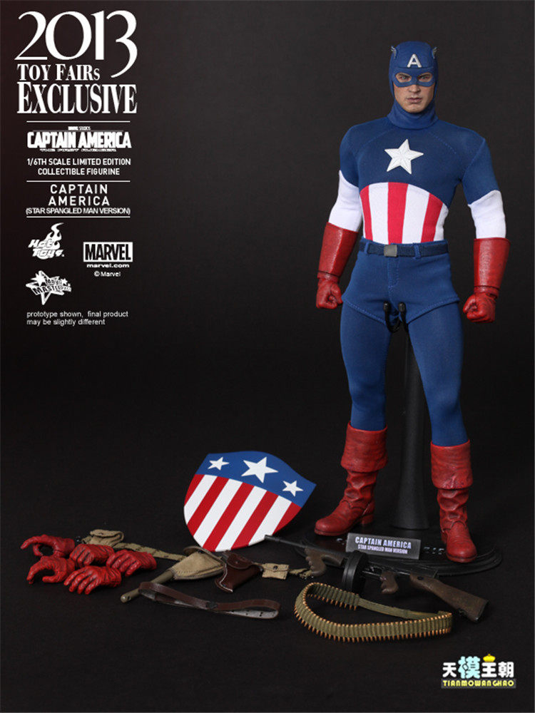 HOTTOYS HT 1/6 MMS205 Captain America Costume Version 2013 Event Exclusive Articulated Figure