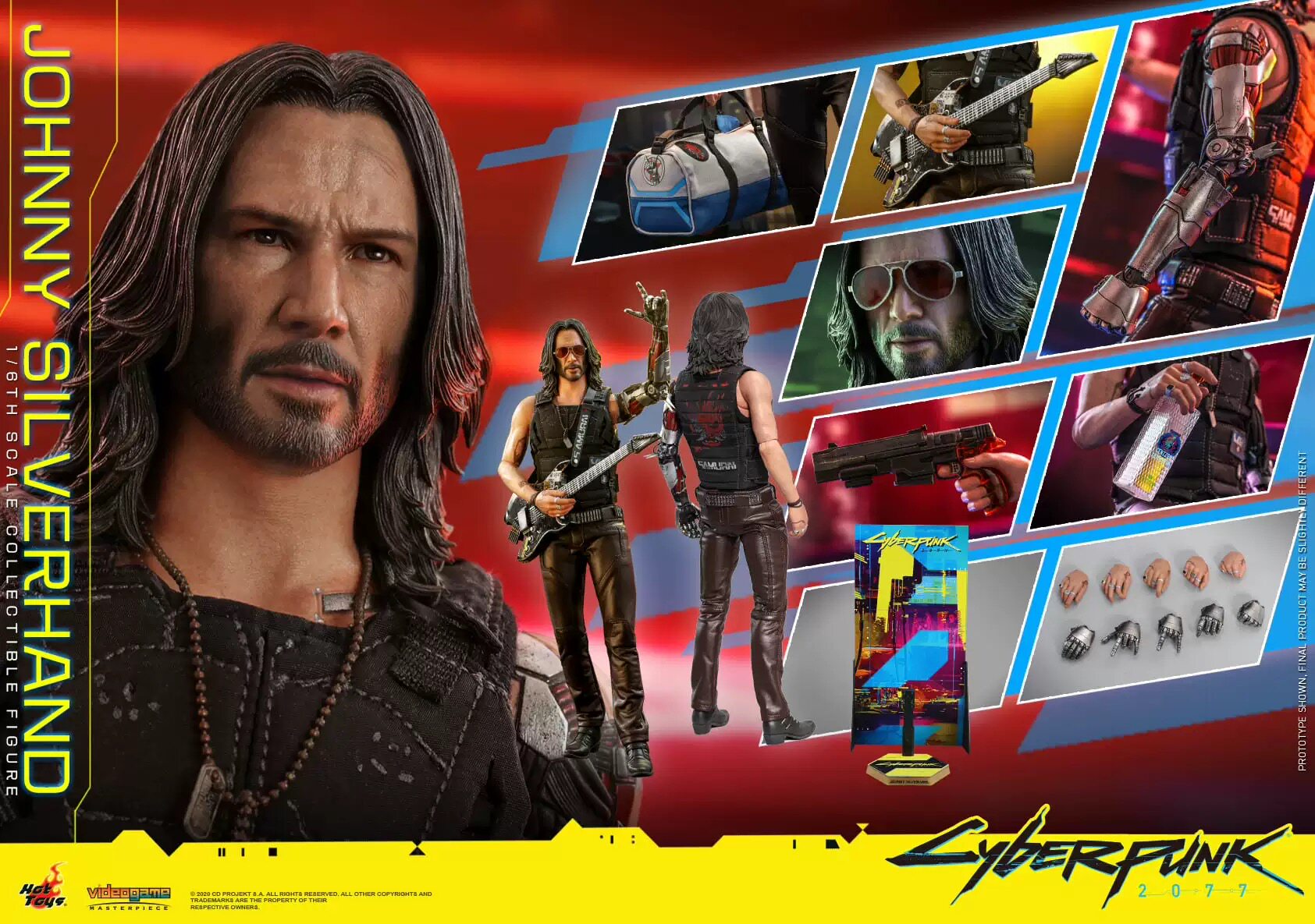 HT VGM47 Cyberpunk 2077 Johnny Silverhand Keanu Reeves Action Figure