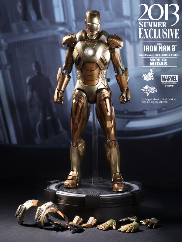 HOT TOYS HT 1/6 MMS208 Iron Man MK21 — Event Exclusive Edition (Gold / "Tycoon Gold" Color Scheme)