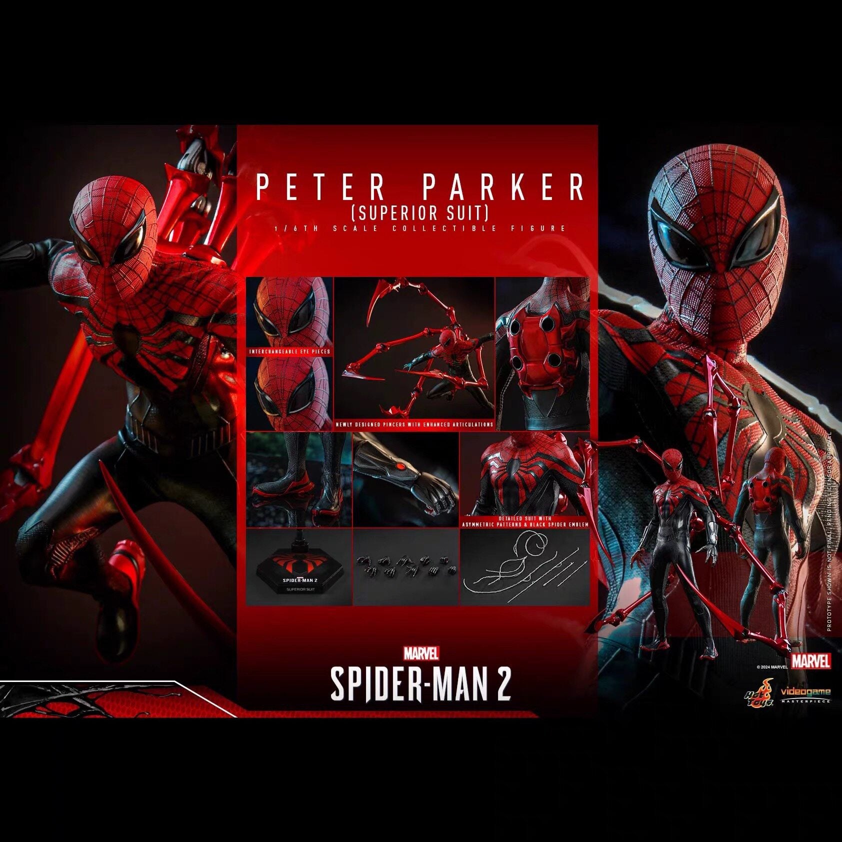 HT 1/6 VGM61 "Marvel's Spider-Man 2" Peter Parker Ultimate Suit Action Figure