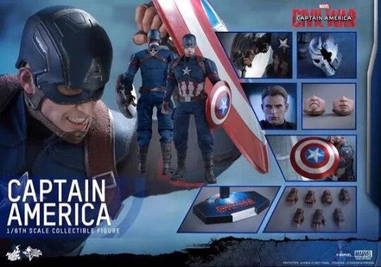 HOTTOYS HT 1/6 Captain America 3 Civil War HT Captain America 5.0 MMS350 Action Figure