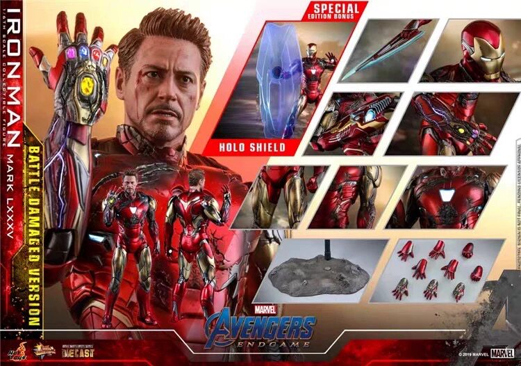 HotToys 1/6 MMS543D33 Avengers 4 Iron Man MK85 Battle Damaged Version Normal/VIP Version Action Figure