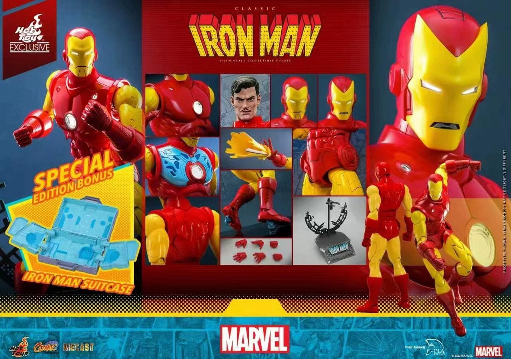 HT CMS014D57B 1/6 Marvel Comics Classic Iron Man Model Figure Movable Figure