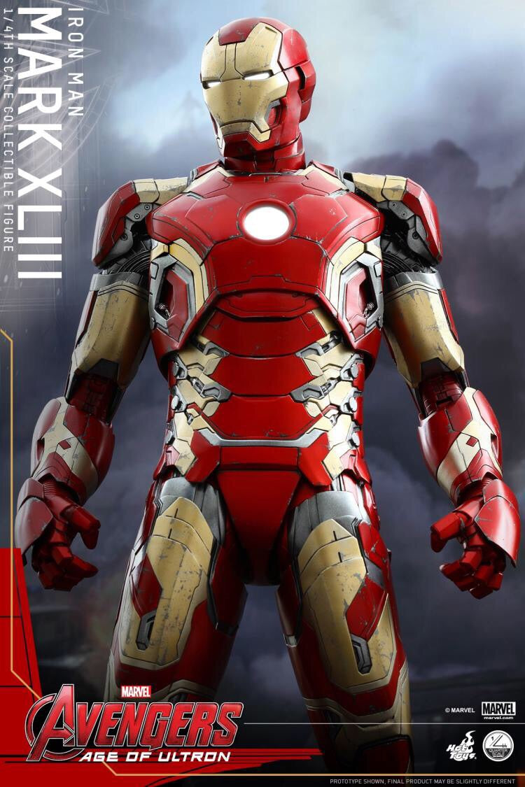 HotToys 1/4 Avengers 18-inch high 55cm Iron Man large MK43 QS005 action figure