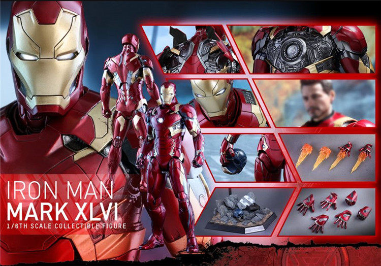 HotToys HT MMS353D16 1/6 Civil War Alloy Iron Man MK46 First Edition Original Color Action Figure