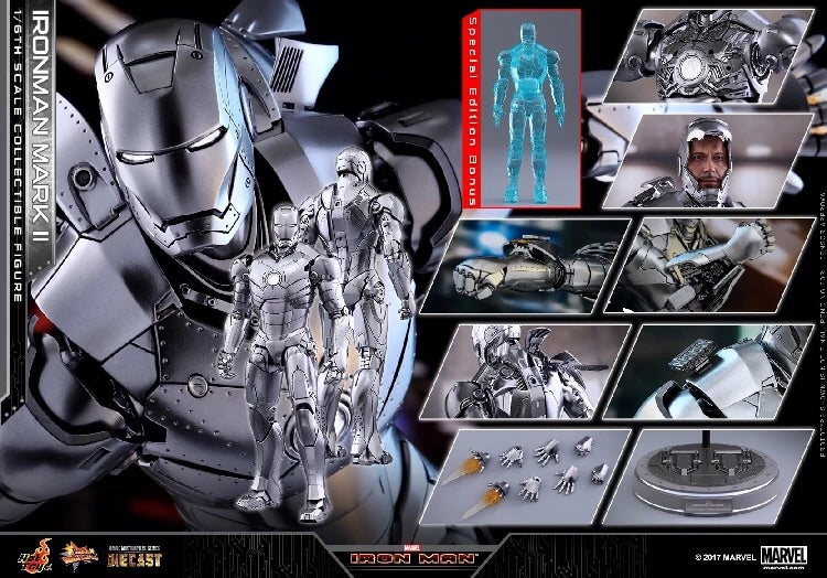HOTTOYS HT 1/6 MMS431D20 Iron Man MK2 alloy die-cast VIP luxury movable figure
