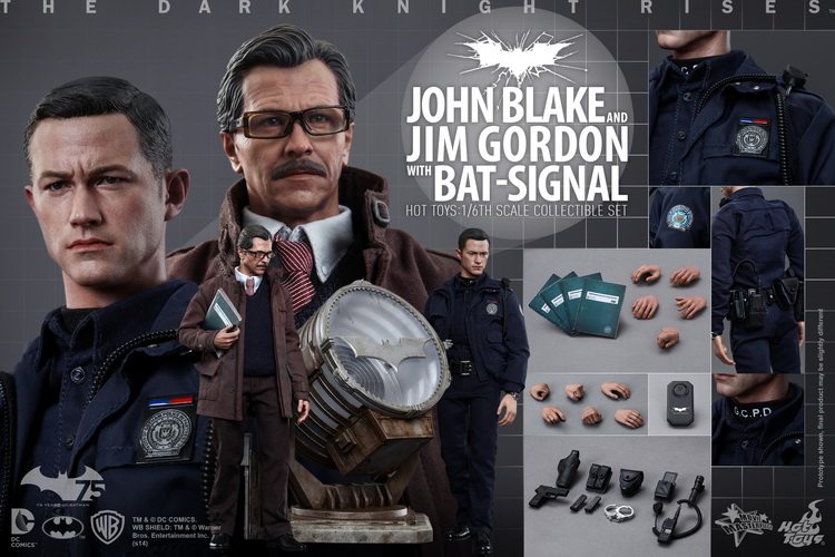 HotToys HT MMS275 Batman Dark Knight Black Gordon Bat Searchlight Set Action Figure