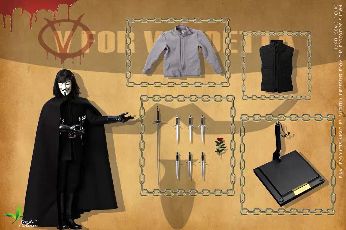 Toyspower CT013 1/6 V for Vendetta 2.0 12-inch action figure