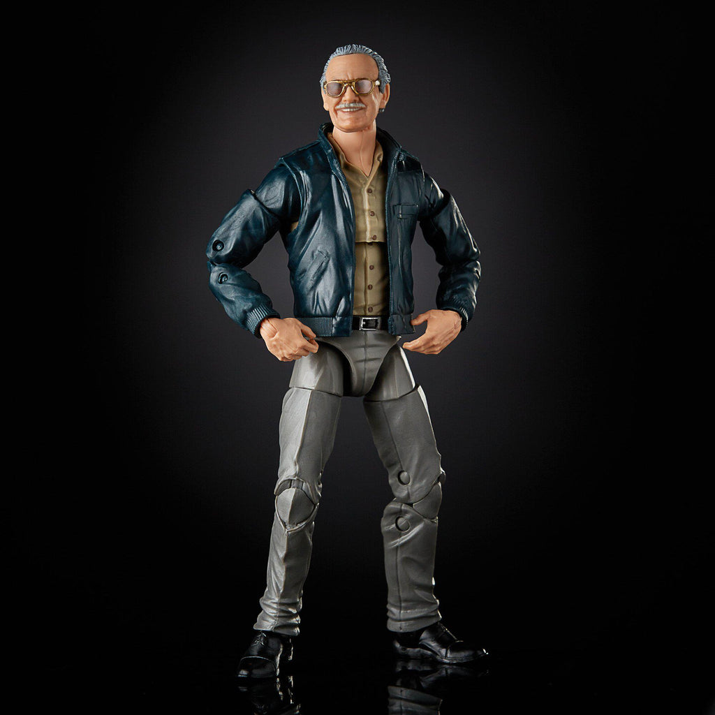 Hasbro Marvel Legends Stan Lee Figure with Signed Captain America Shield, Articulated