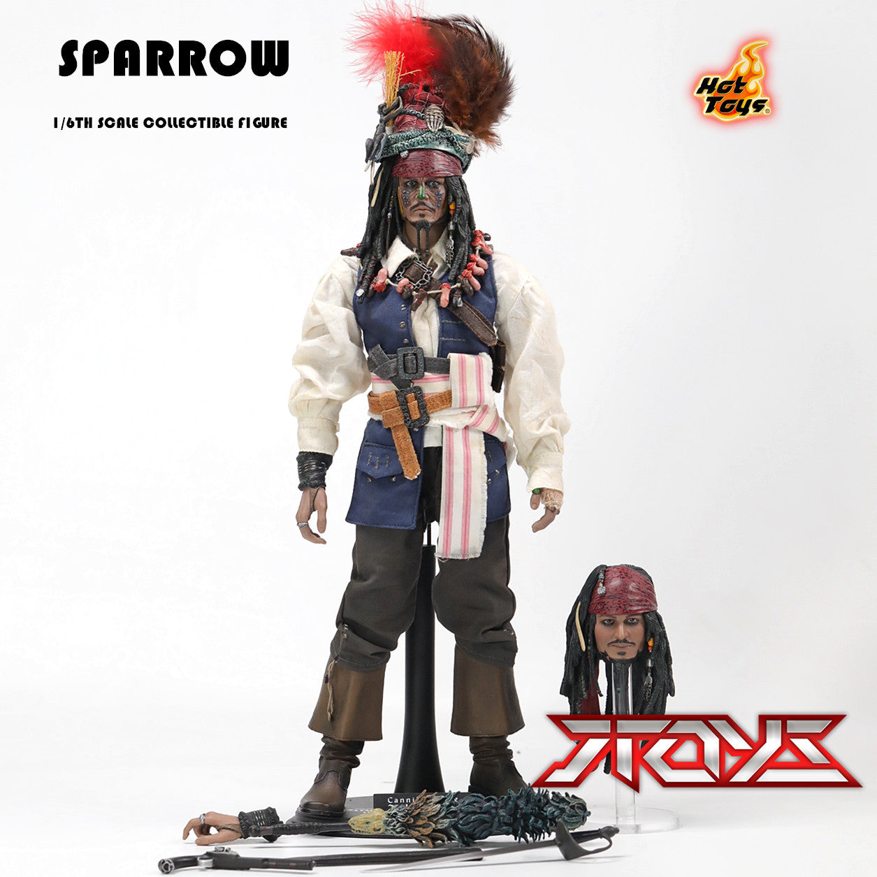 HT HOTTOYS 1/6 Pirates of the Caribbean Chieftain Edition Captain Jack Sparrow African Jungle Edition DX06