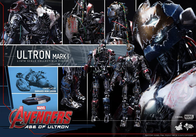 HT Hottoys Ultron MK1 Battle Damaged 1/6 Avengers 2 Age of Ultron MMS292 Action Figure